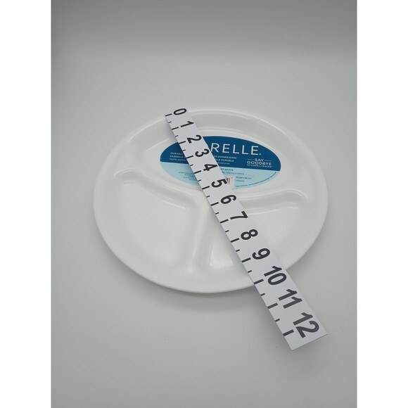Corelle Livingware Divided Dinner Plate, Winter Frost White, 10.25 in. - Picture 2 of 4